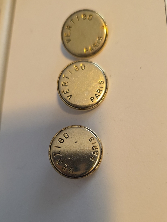 Vertigo Paris Other - Vertigo Paris Silver-Tone Logo Buttons - Trio